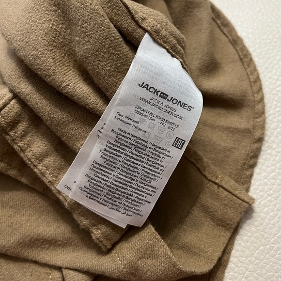 NWT - Jack & Jones Men’s Vintage Brushes Casual Shirt - Size L - Picture 9 of 10